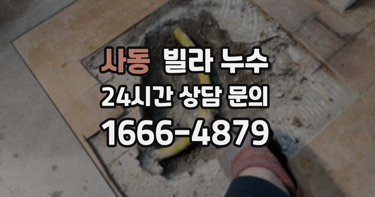 사동 빌라 누수