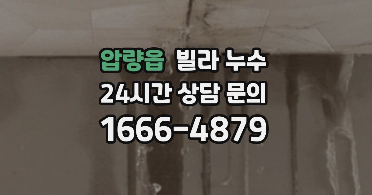 압량읍 빌라 누수