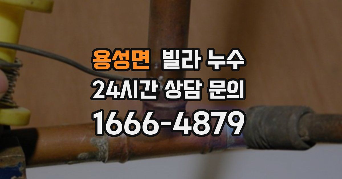 용성면 빌라 누수