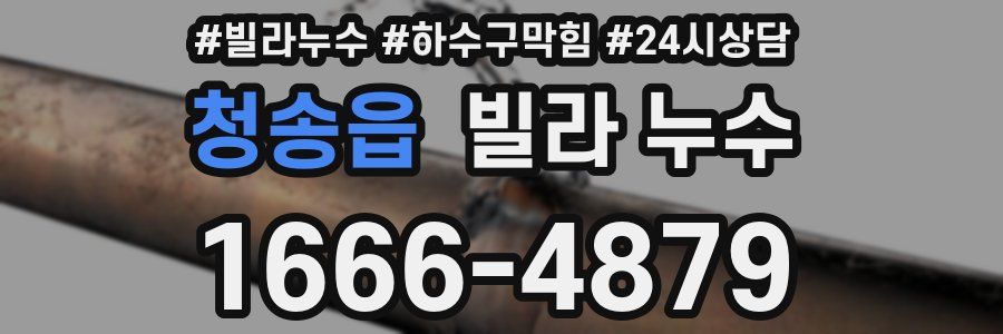 청송읍 빌라 누수