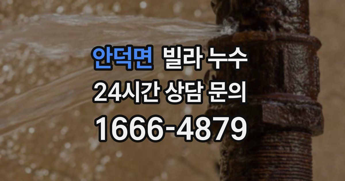 안덕면 빌라 누수