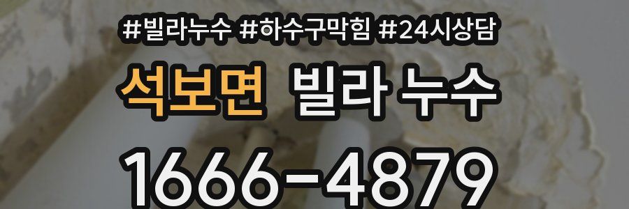 석보면 빌라 누수