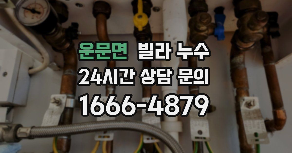 운문면 빌라 누수