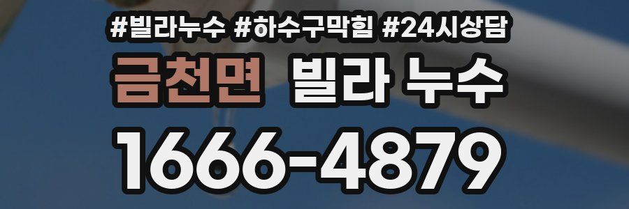 금천면 빌라 누수