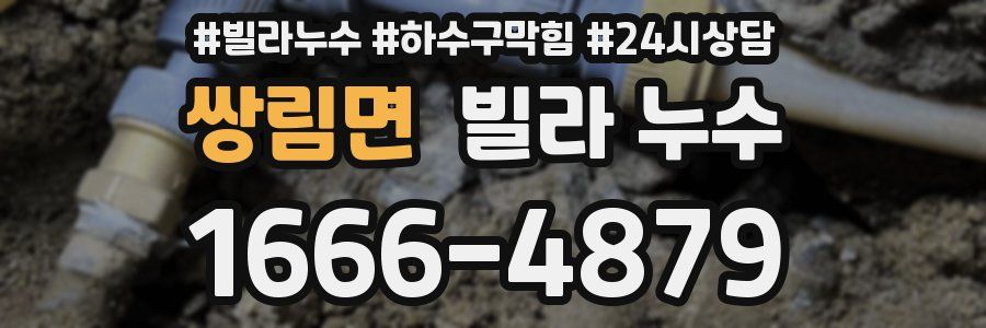 쌍림면 빌라 누수