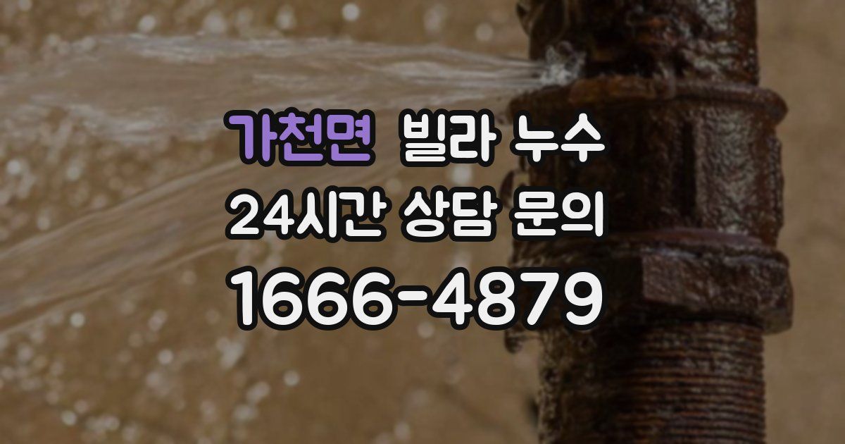 가천면 빌라 누수