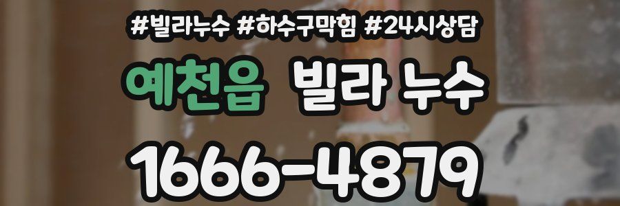 예천읍 빌라 누수