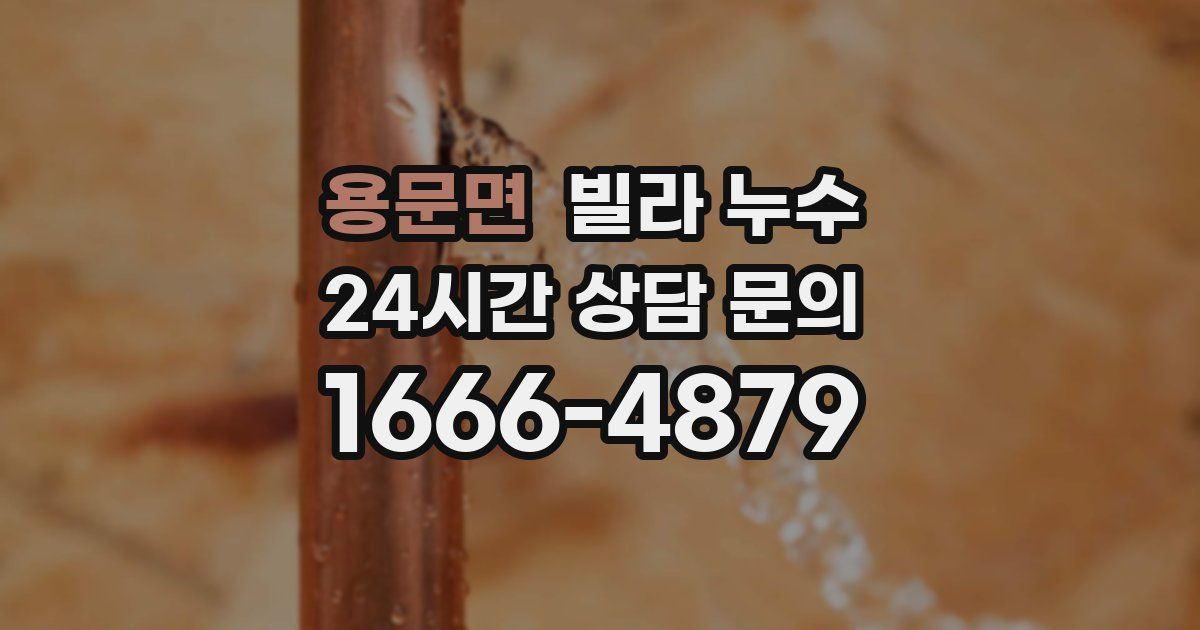 용문면 빌라 누수