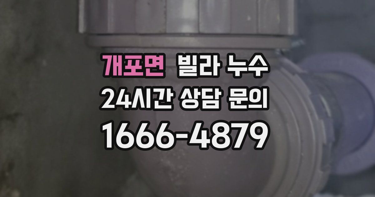 개포면 빌라 누수