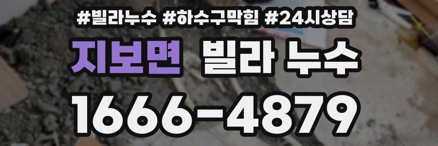 지보면 빌라 누수