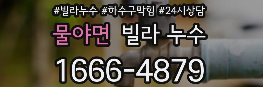 물야면 빌라 누수