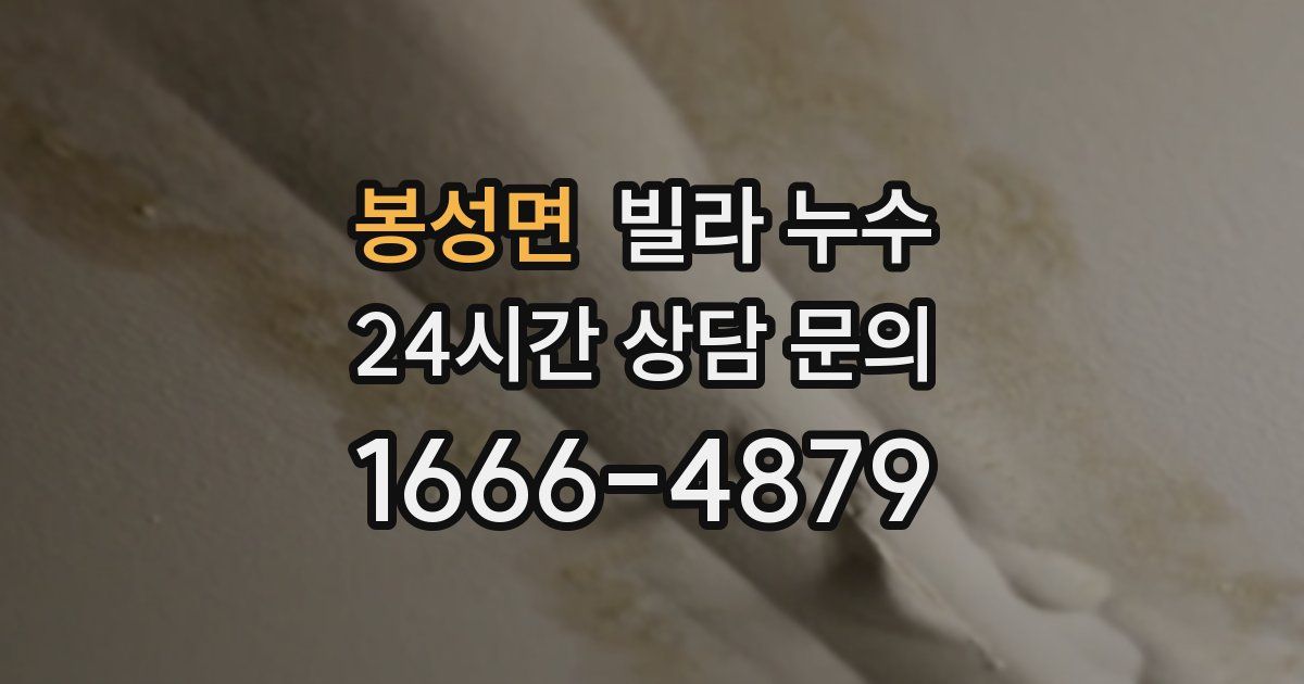 봉성면 빌라 누수