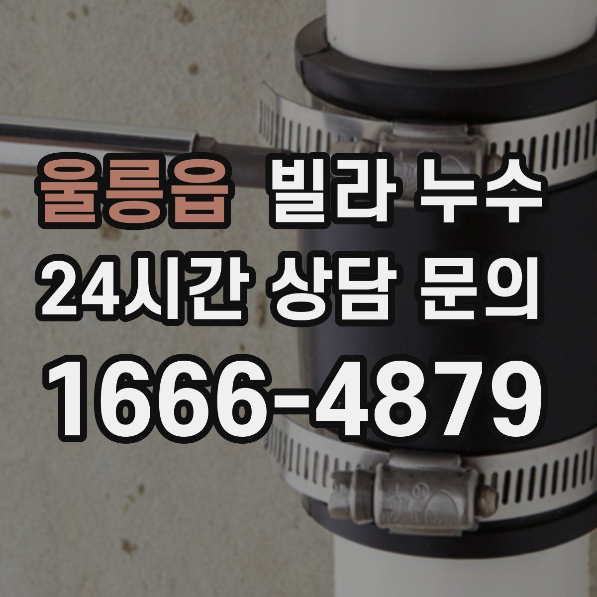 울릉읍 빌라 누수 배수구 주변이 항상 젖어 있다면