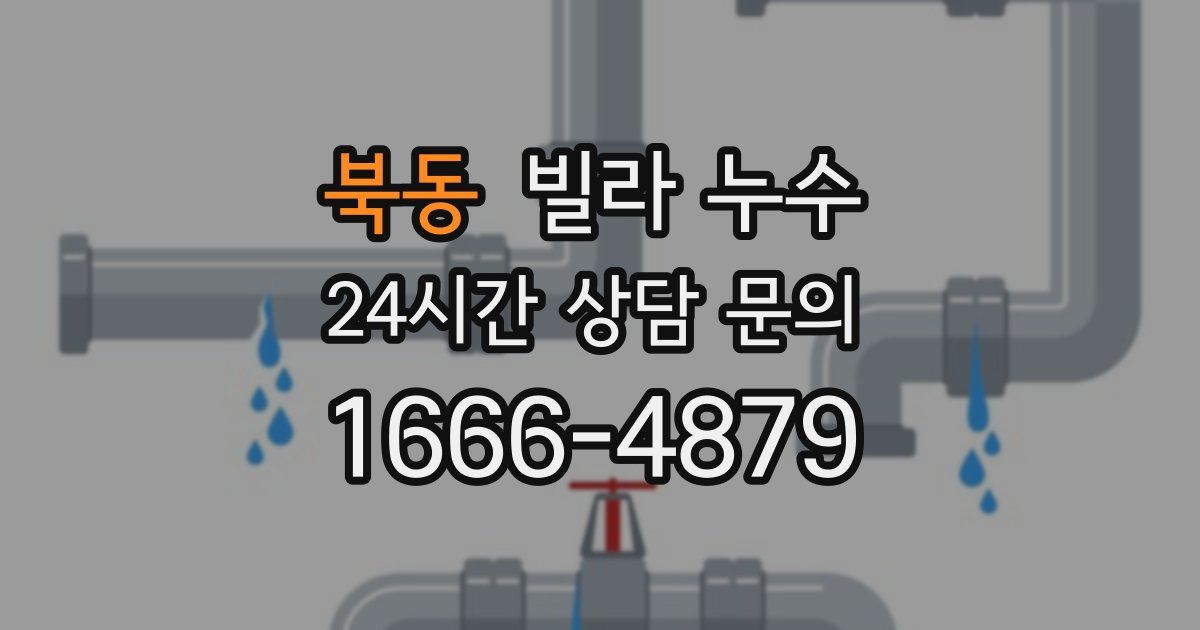 북동 빌라 누수