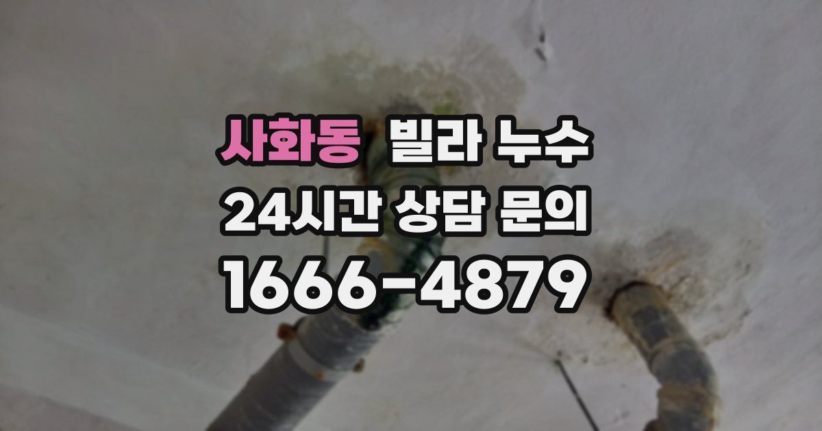 사화동 빌라 누수