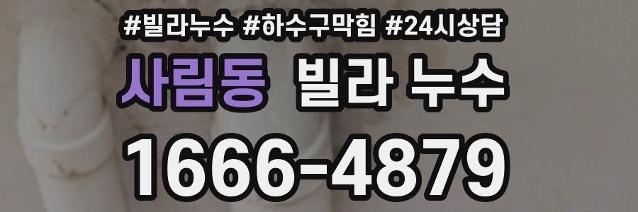 사림동 빌라 누수