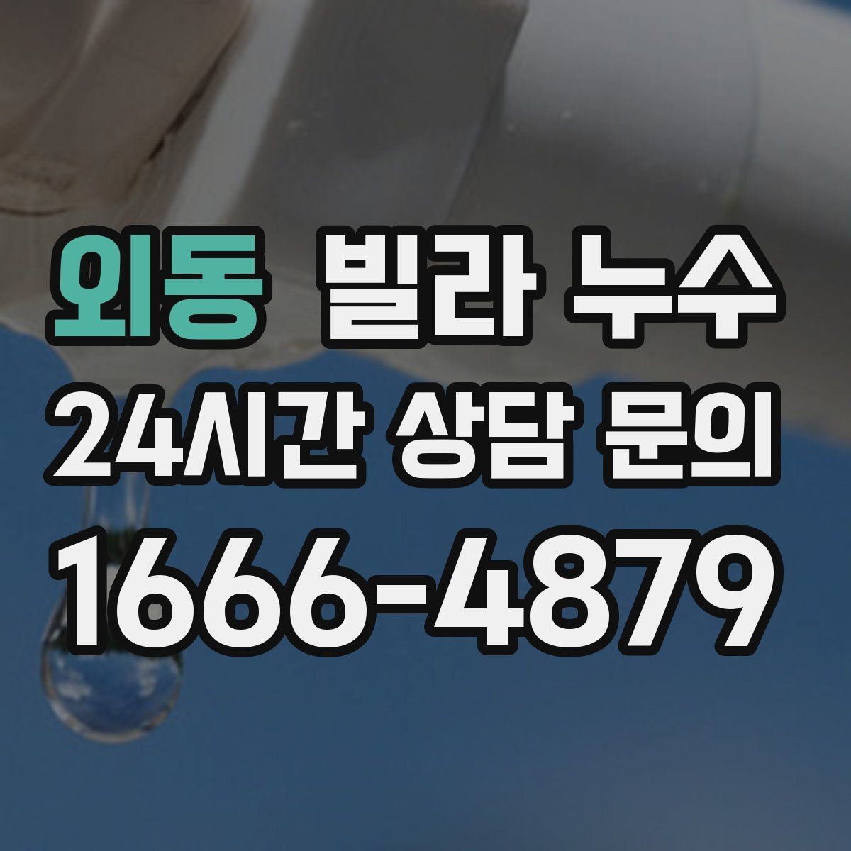 외동 빌라 누수 싱크대 하부장 안쪽이 젖는 이유