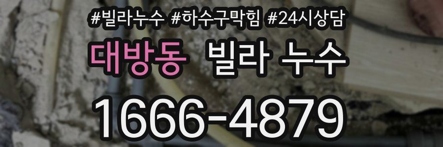 대방동 빌라 누수