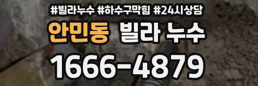 안민동 빌라 누수