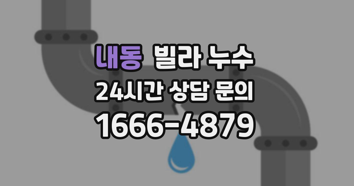 내동 빌라 누수