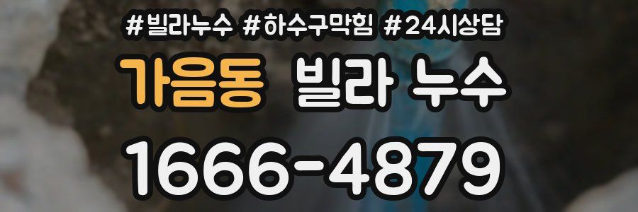 가음동 빌라 누수
