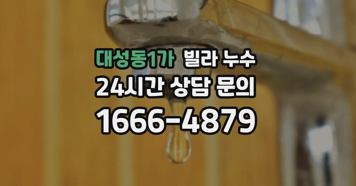 대성동1가 빌라 누수