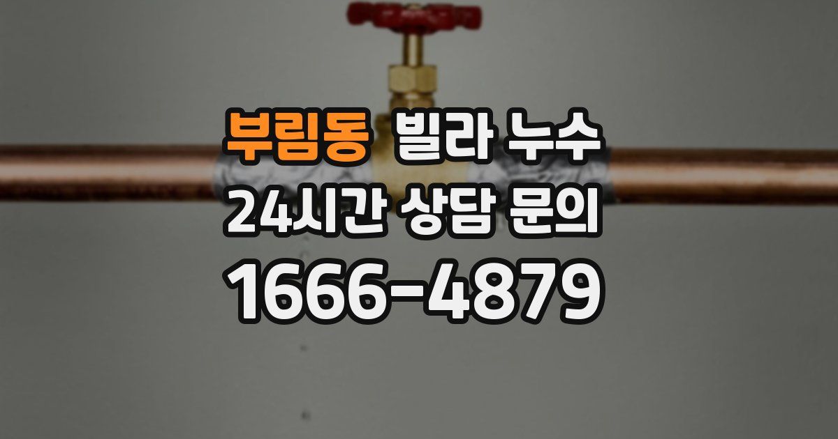 부림동 빌라 누수