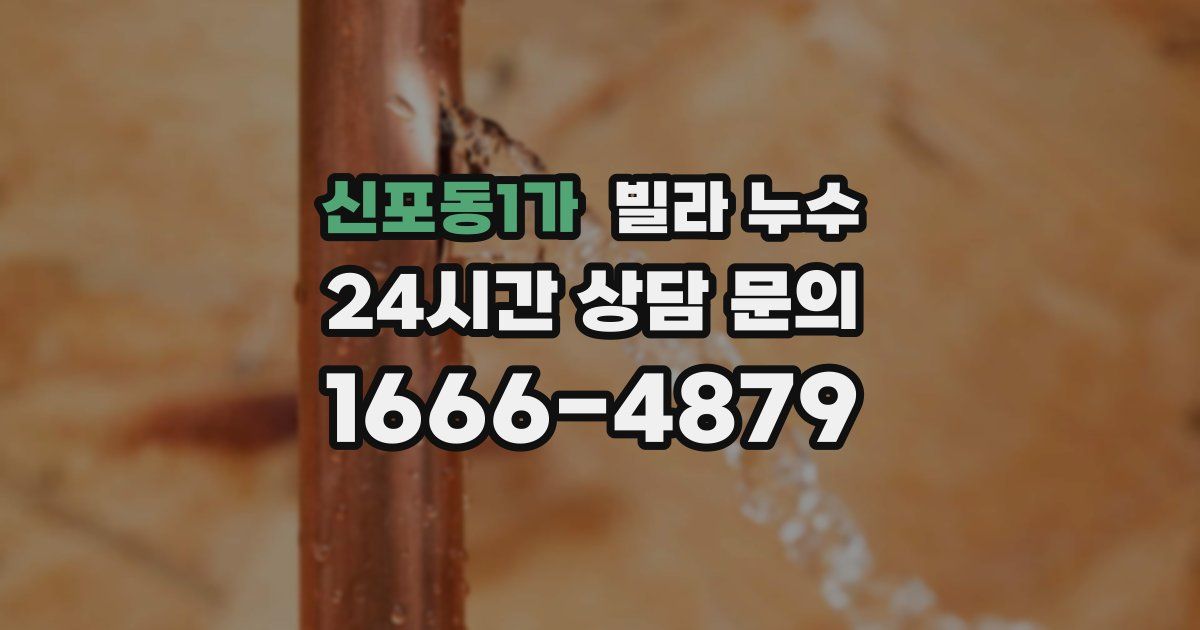 신포동1가 빌라 누수