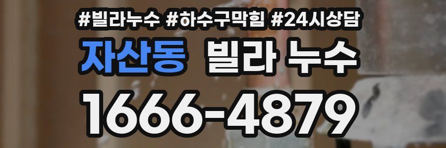 자산동 빌라 누수