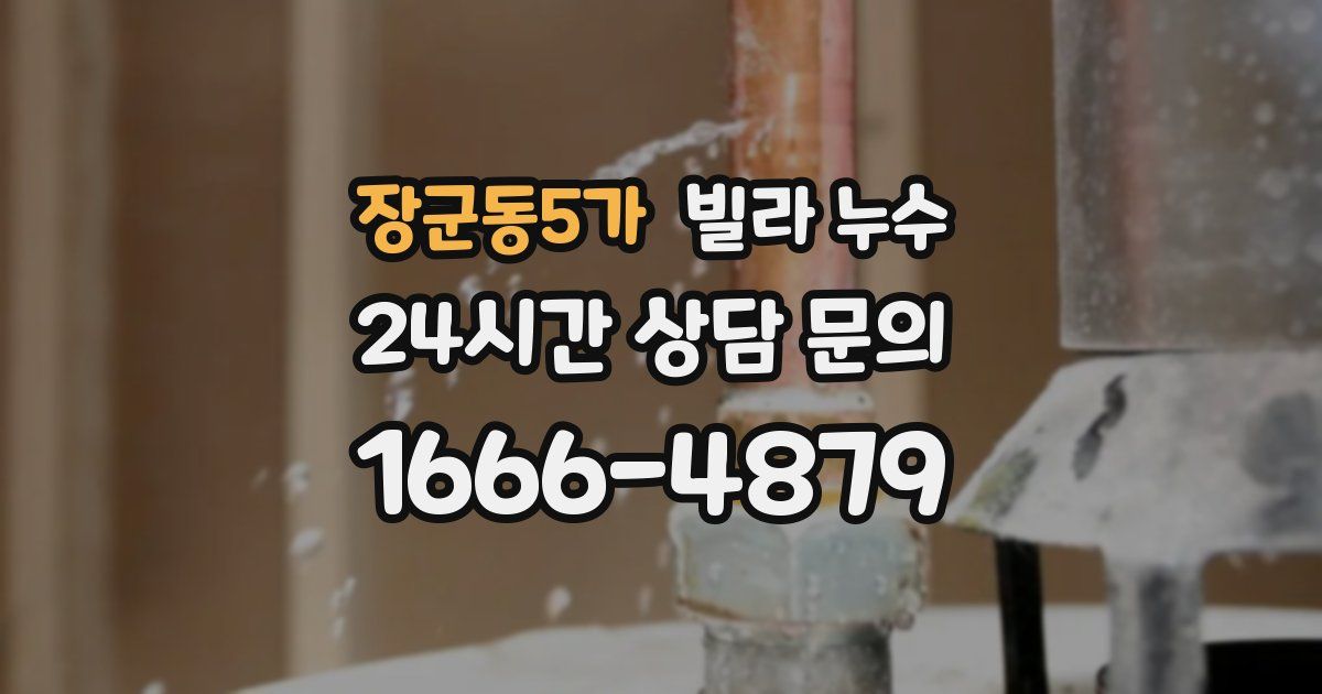 장군동5가 빌라 누수