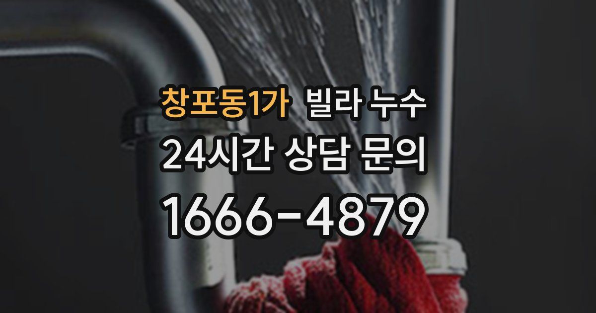 창포동1가 빌라 누수