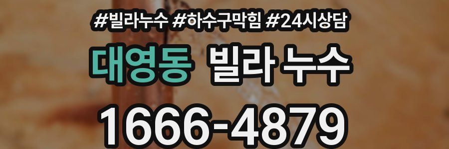 대영동 빌라 누수