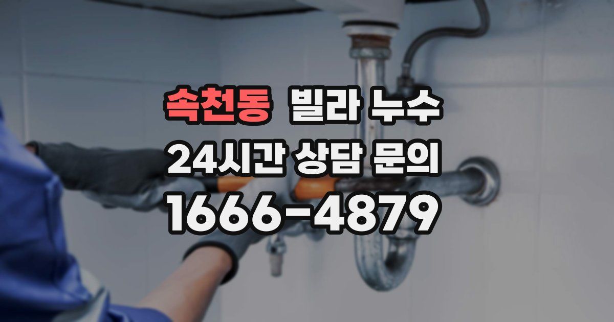 속천동 빌라 누수