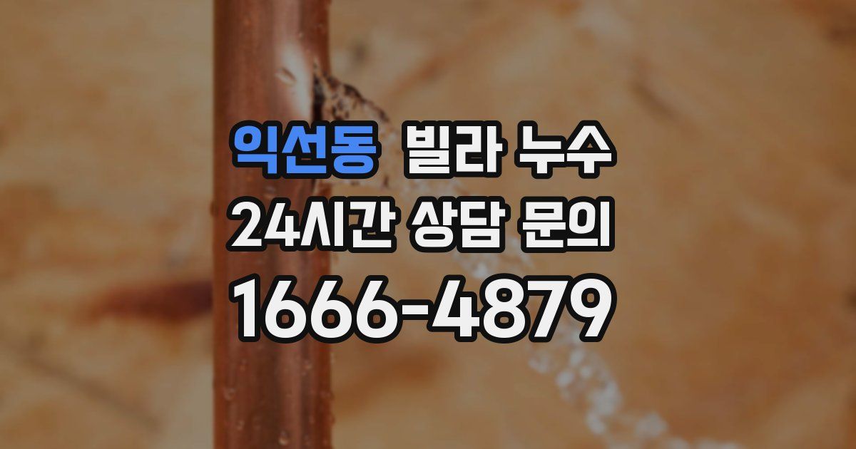 익선동 빌라 누수