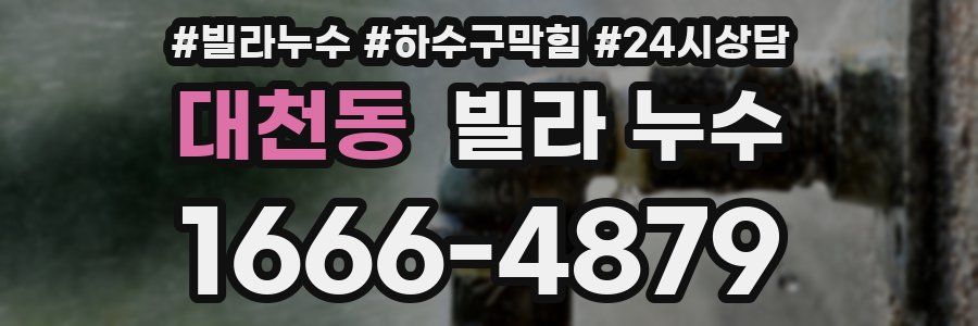 대천동 빌라 누수