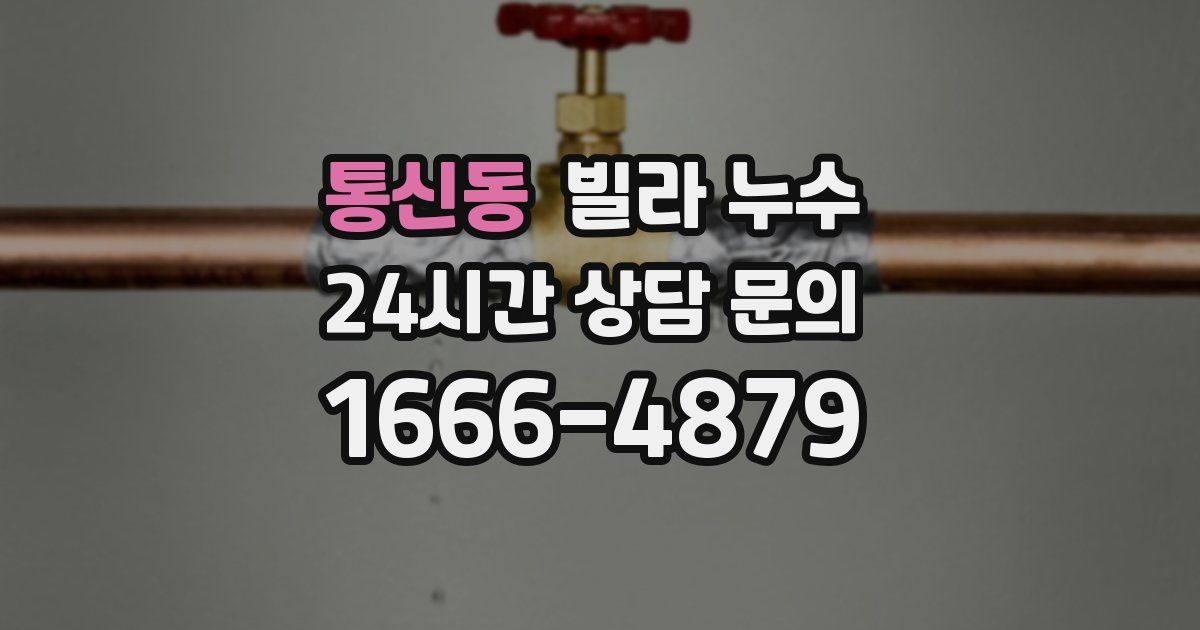 통신동 빌라 누수