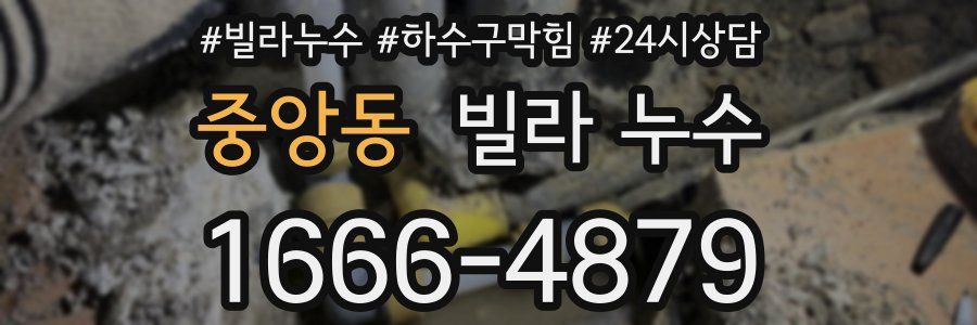 중앙동 빌라 누수