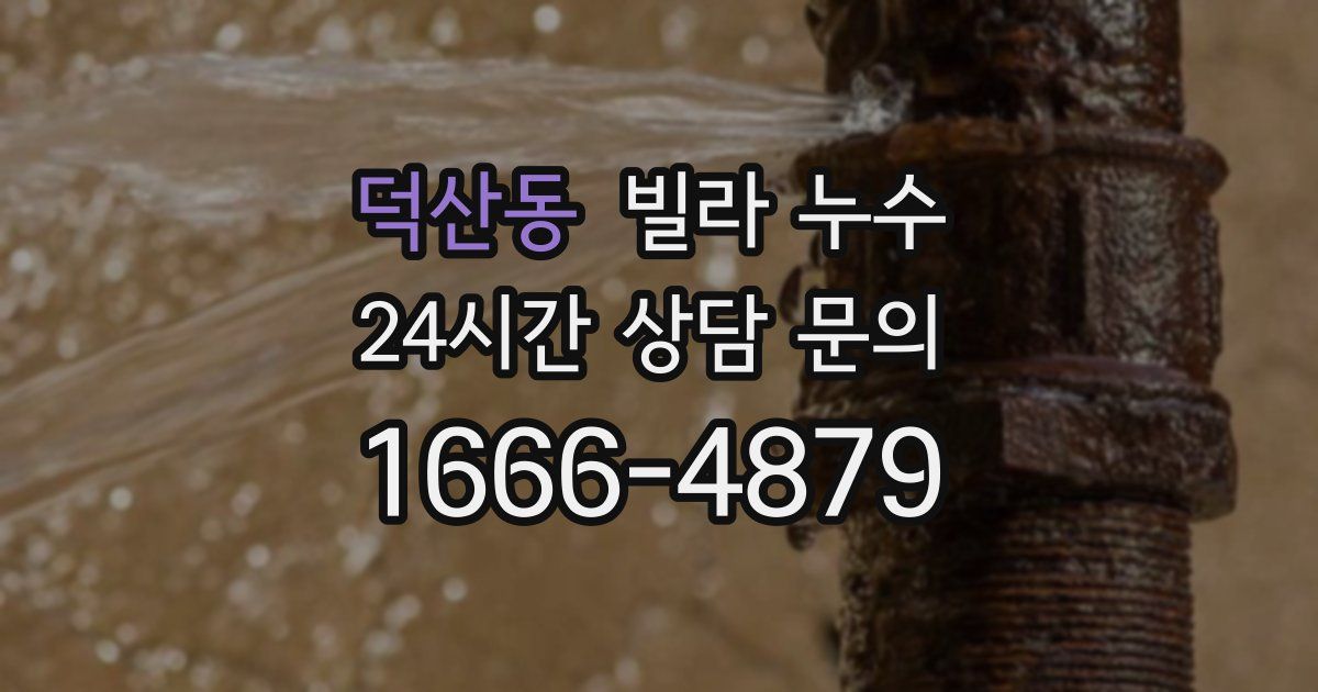 덕산동 빌라 누수