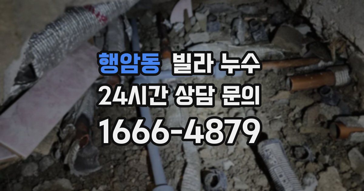 행암동 빌라 누수