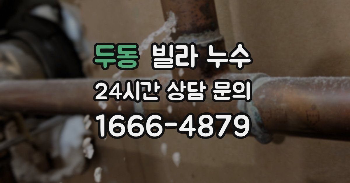 두동 빌라 누수
