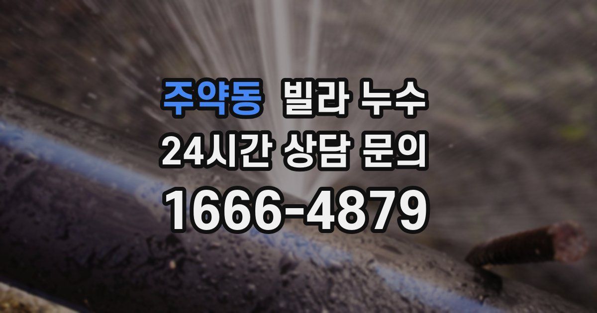 주약동 빌라 누수
