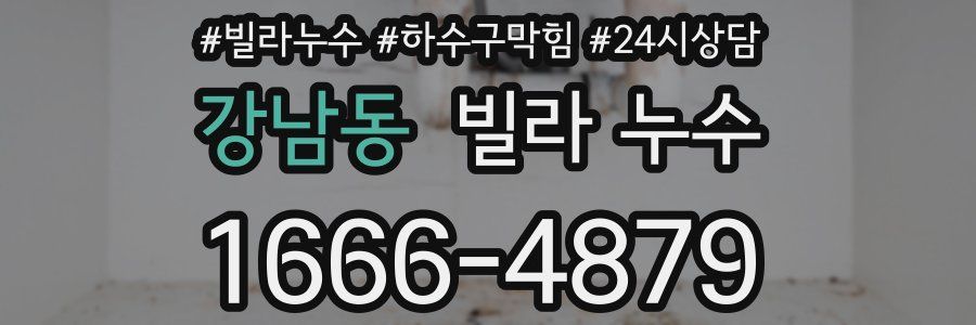 강남동 빌라 누수