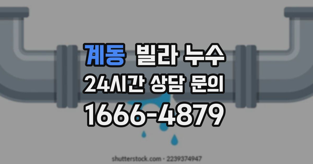 계동 빌라 누수