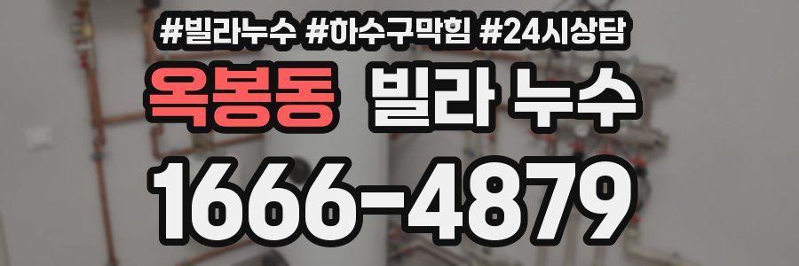 옥봉동 빌라 누수