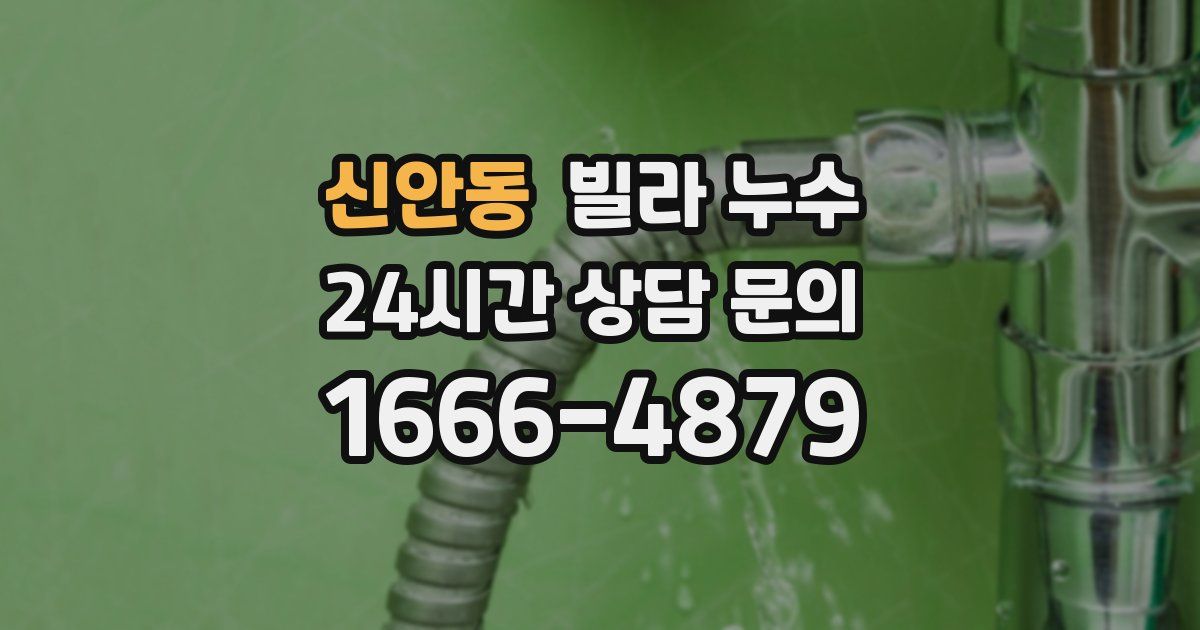 신안동 빌라 누수