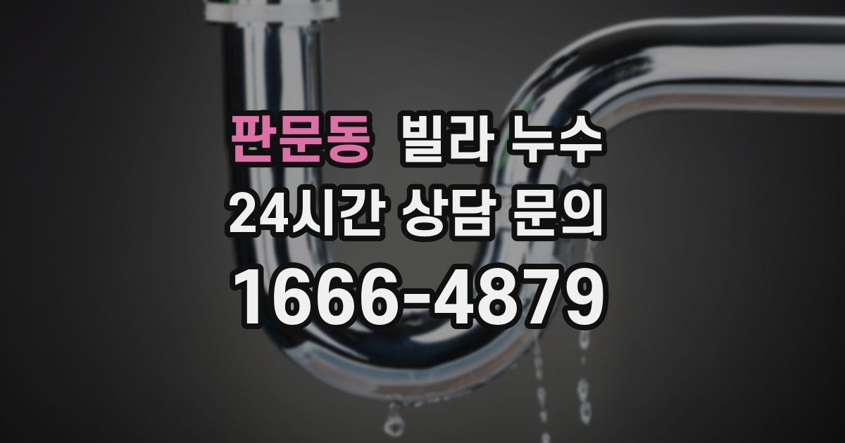 판문동 빌라 누수