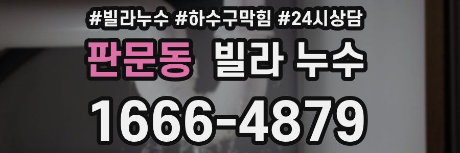 판문동 빌라 누수