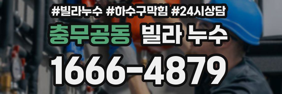 충무공동 빌라 누수