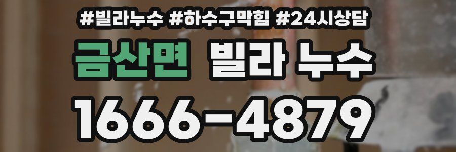 금산면 빌라 누수