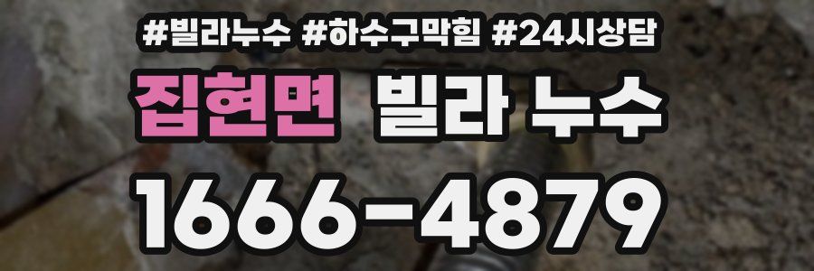 집현면 빌라 누수